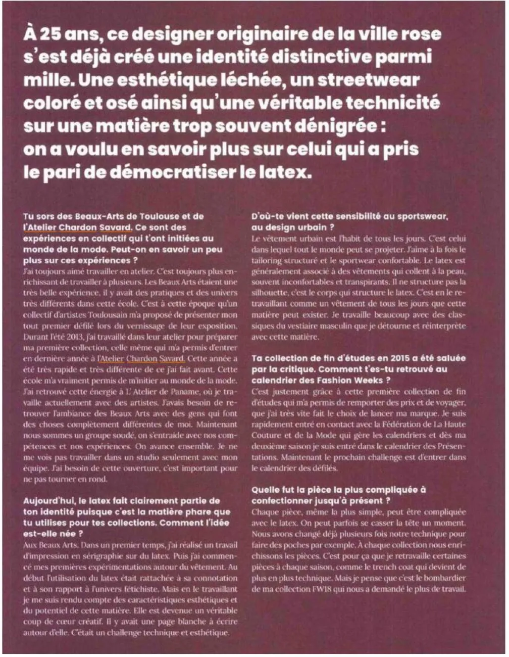 article sur Arthur Avellano